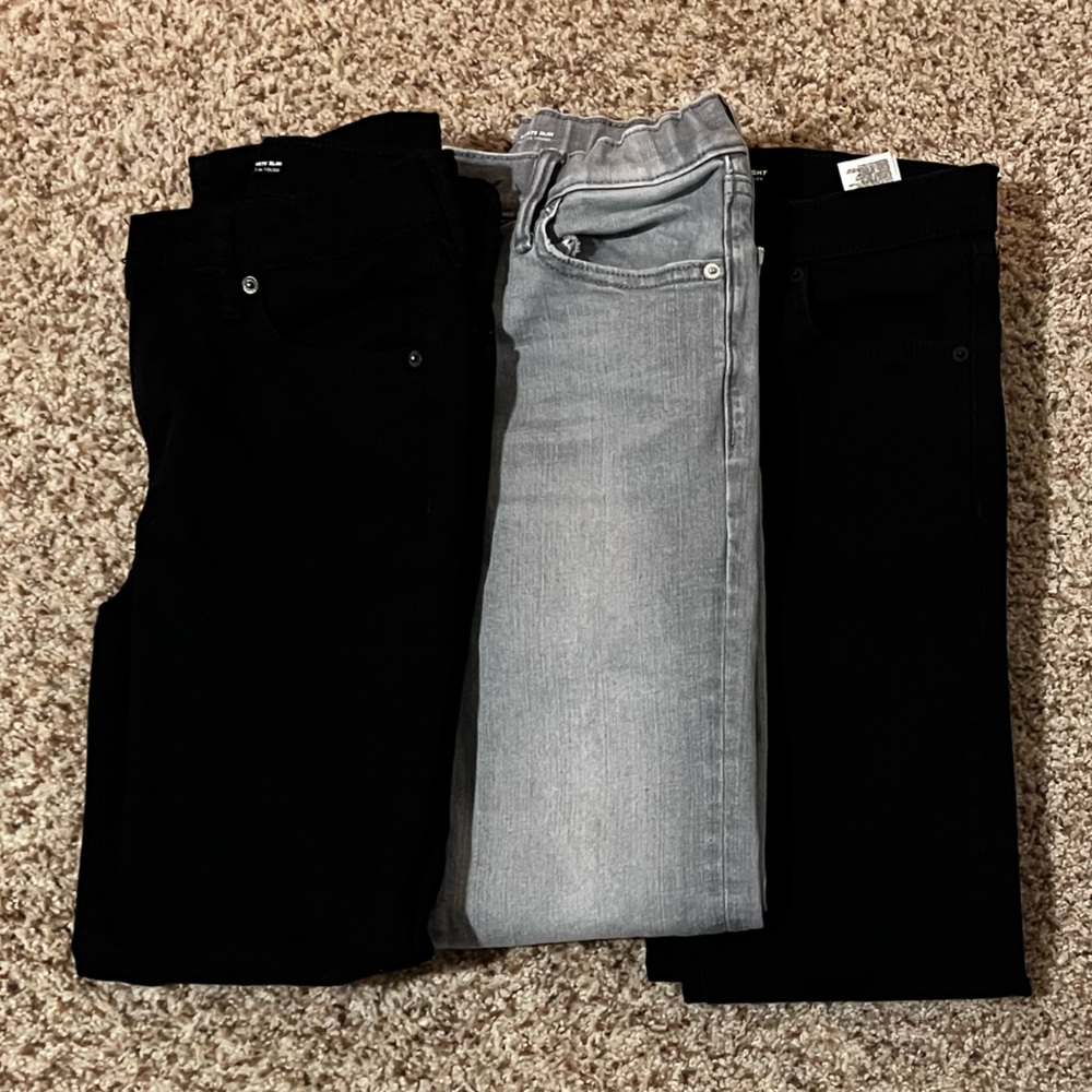 Lot of three pair of Old Navy jeans in like new condition, size 12 boys.